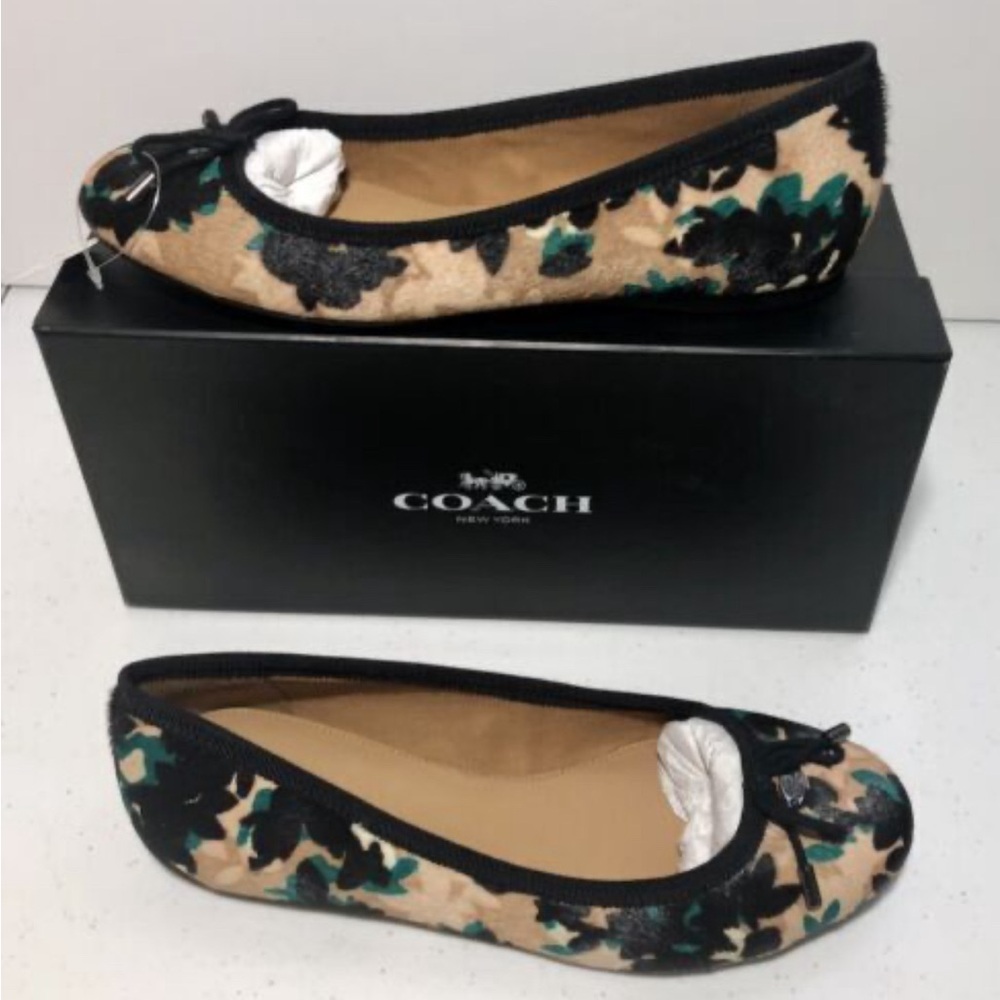 Coach New York Womens Lara
Scattrd Leaf Hairclf Walnut Multi
Slip-OnFlat…